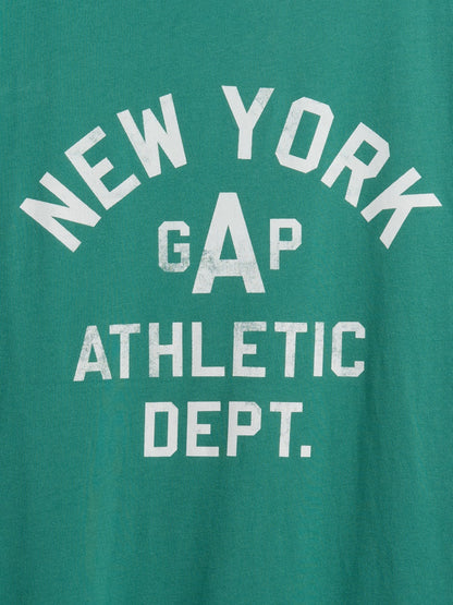 Yeşil Everyday Soft Relaxed Grafik Baskılı T-shirt