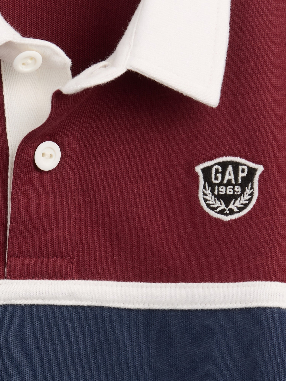 Bordo Colorblock Rugby Polo Gömlek