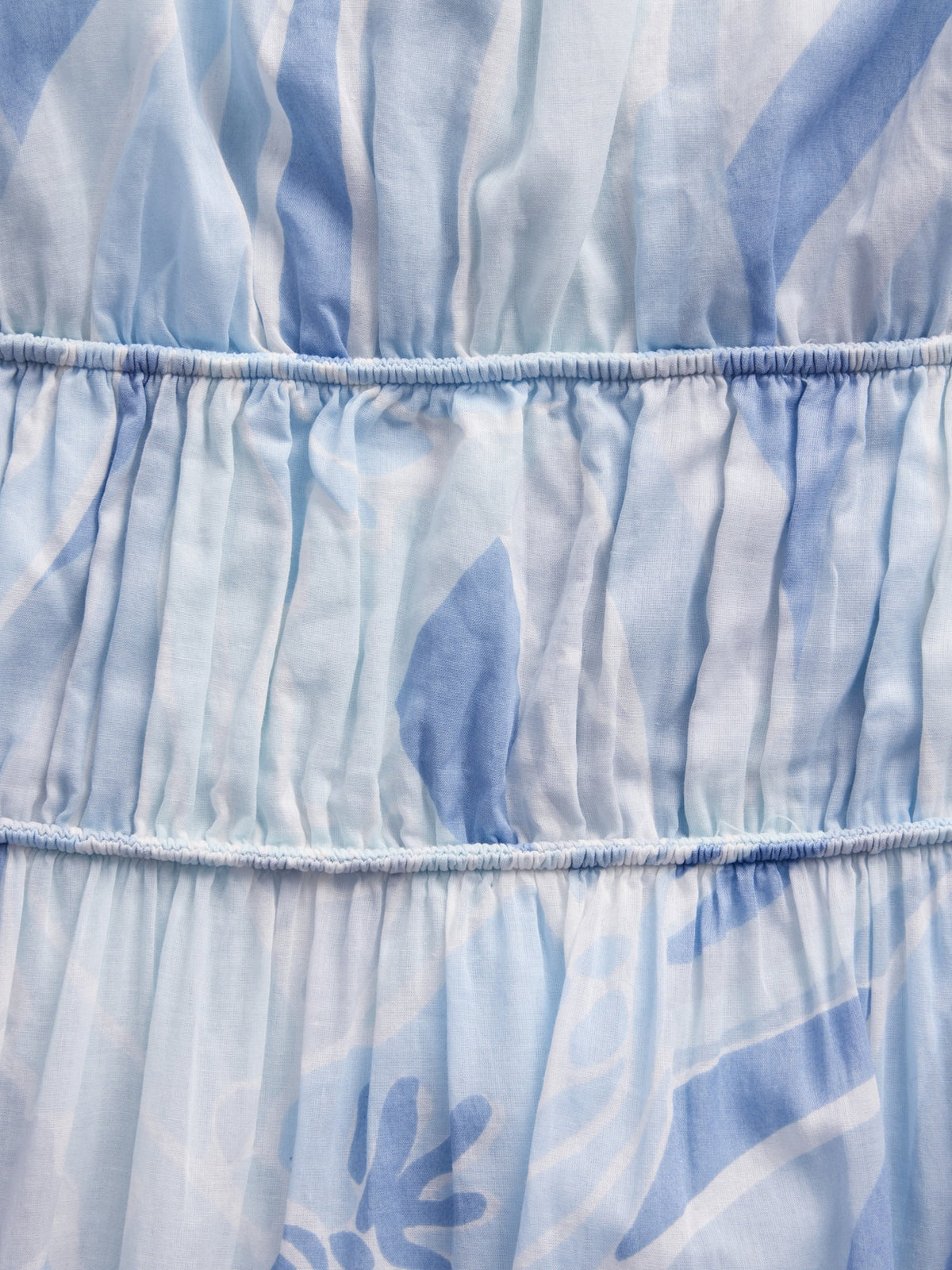Açık Mavi Tiered Tie-back Maxi Elbise