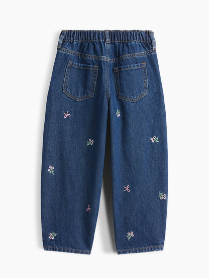 Koyu Mavi Işlemeli Horseshoe Jean Pantolon