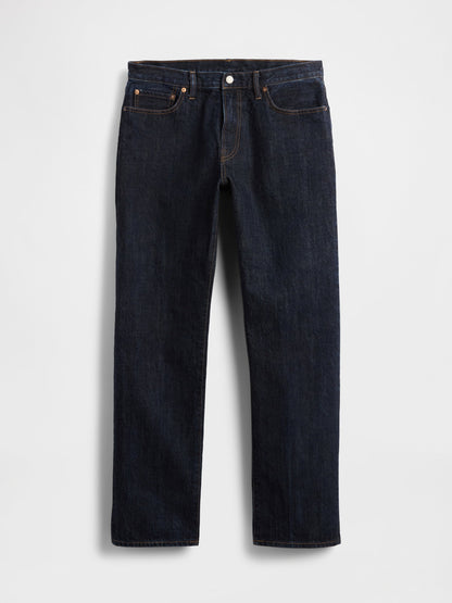 Koyu Mavi Relaxed Straight Jean Pantolon