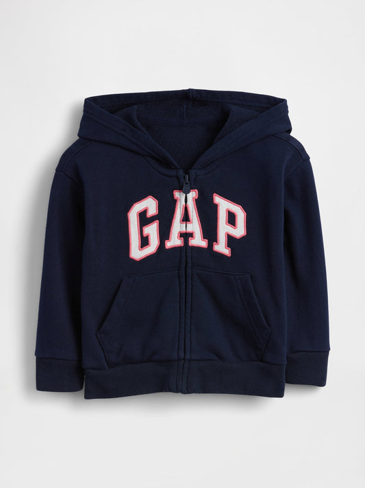 Lacivert Relaxed Logo Fermuarlı Sweatshirt