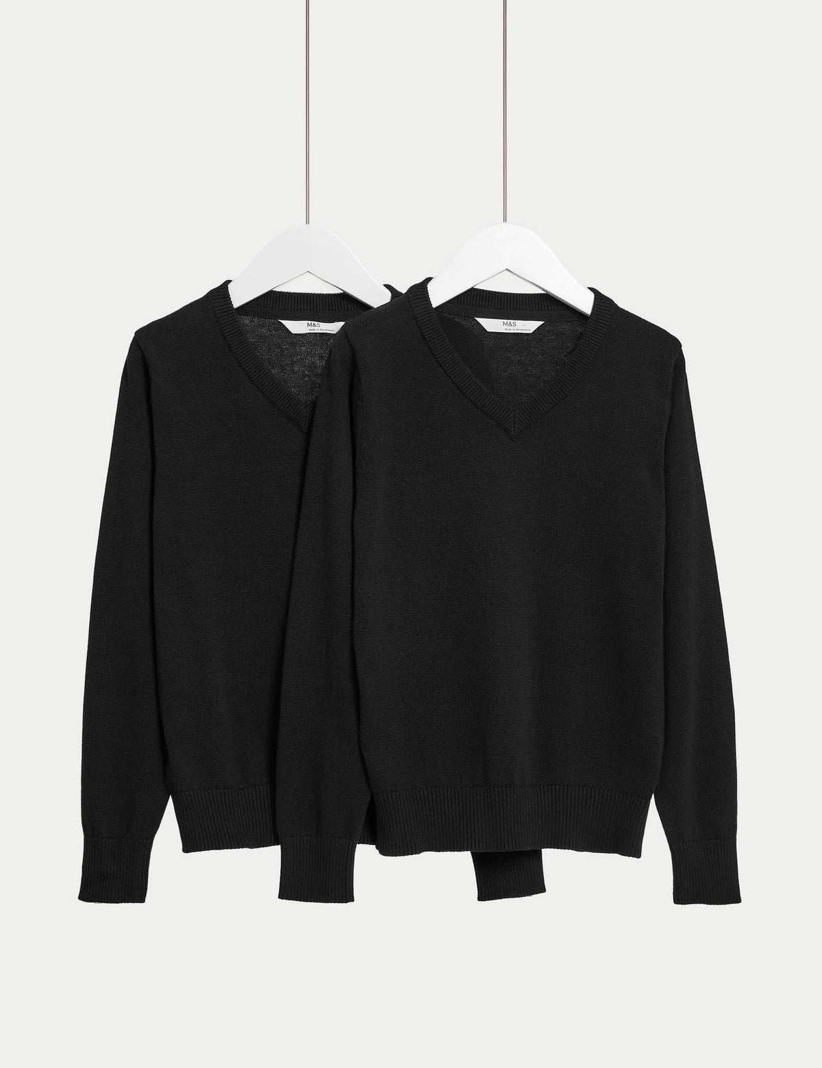 2’li Paket Unisex Ince Kesim Saf Pamuklu Okul Süveteri (3–18 Yaş)
