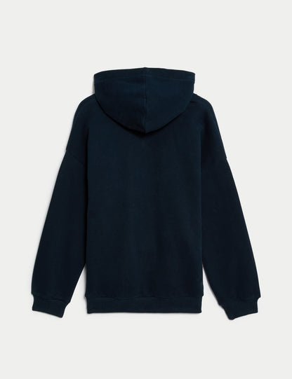 Pamuk Karışımlı Skate Grafik Kapşonlu Sweatshirt (6-16 Yaş)