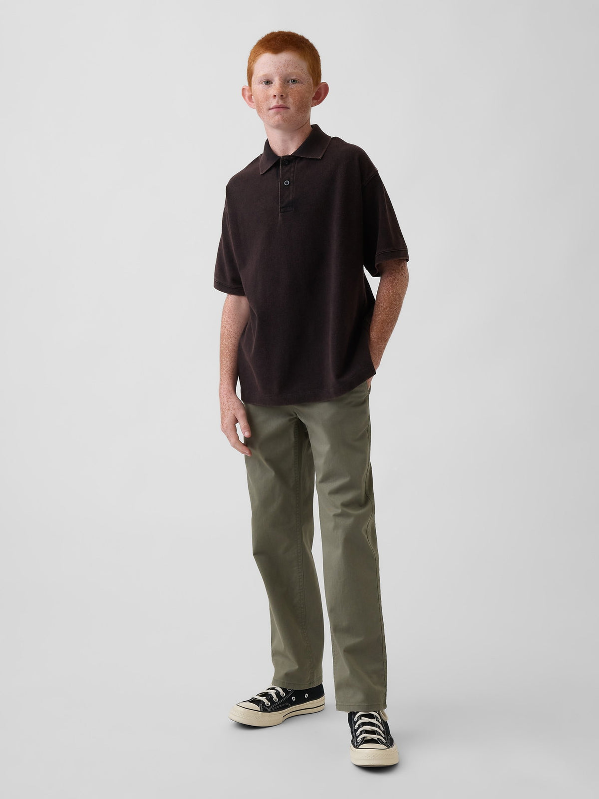 Koyu Mavi Modern Relaxed Straight Khaki Pantolon