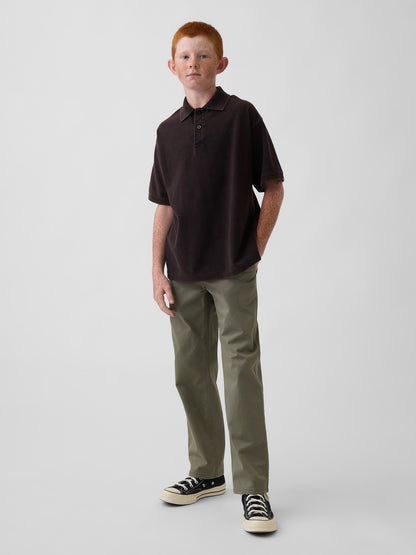 Koyu Mavi Modern Relaxed Straight Khaki Pantolon