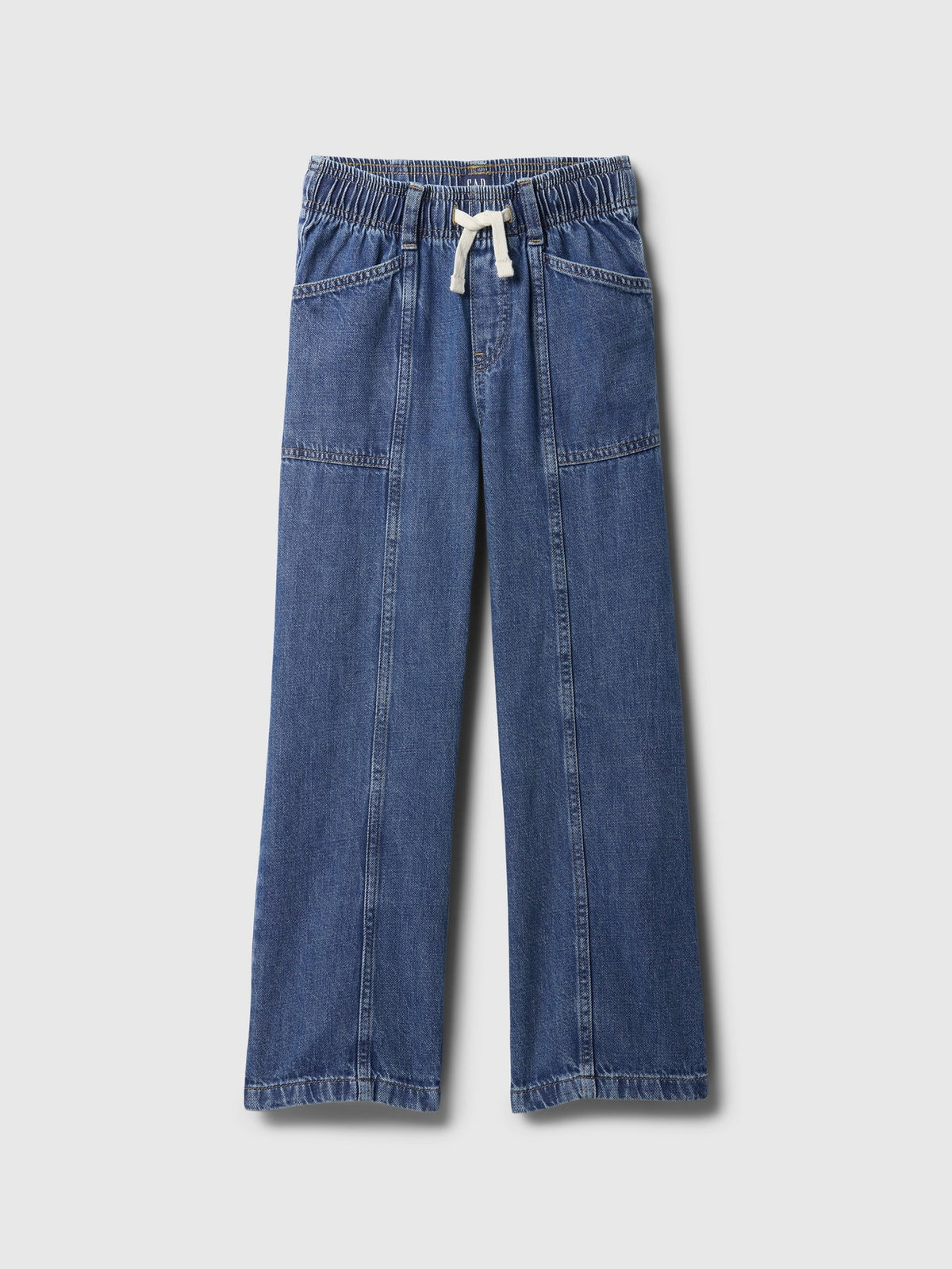 Lacivert Wide Leg Jean Pantolon