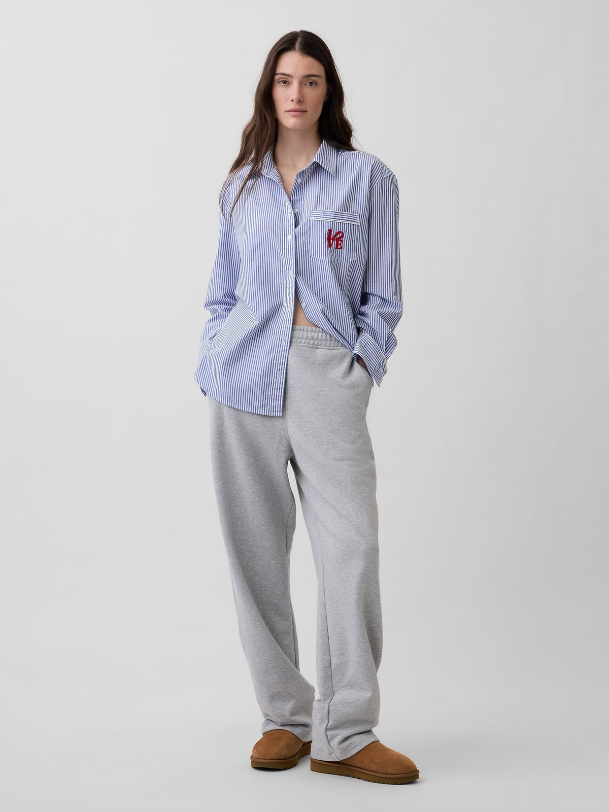 Mavi Robert Indiana Love Poplin Pijama Üstü