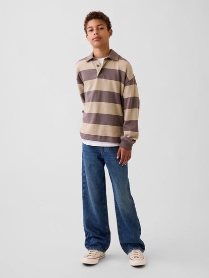Koyu Mavi '90s Loose Jean Pantolon