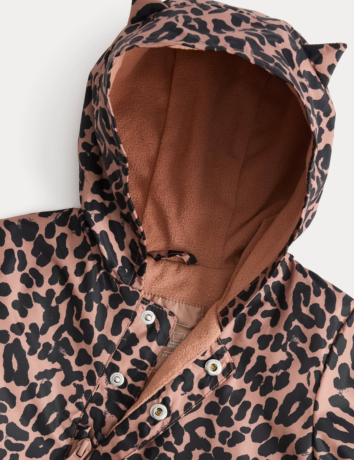 Leopar Desenli Yağmurluk