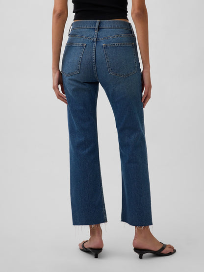 Mavi High Rise ’90s Slim Straight Crop Jean Pantolon