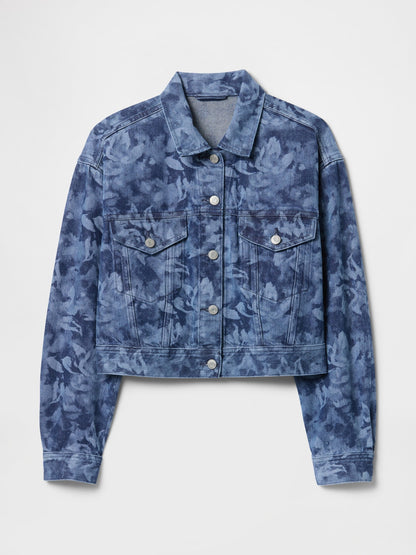 Mavi Crop Floral Denim Icon Ceket