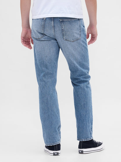 Açık Mavi Relaxed Straight Jean Pantolon