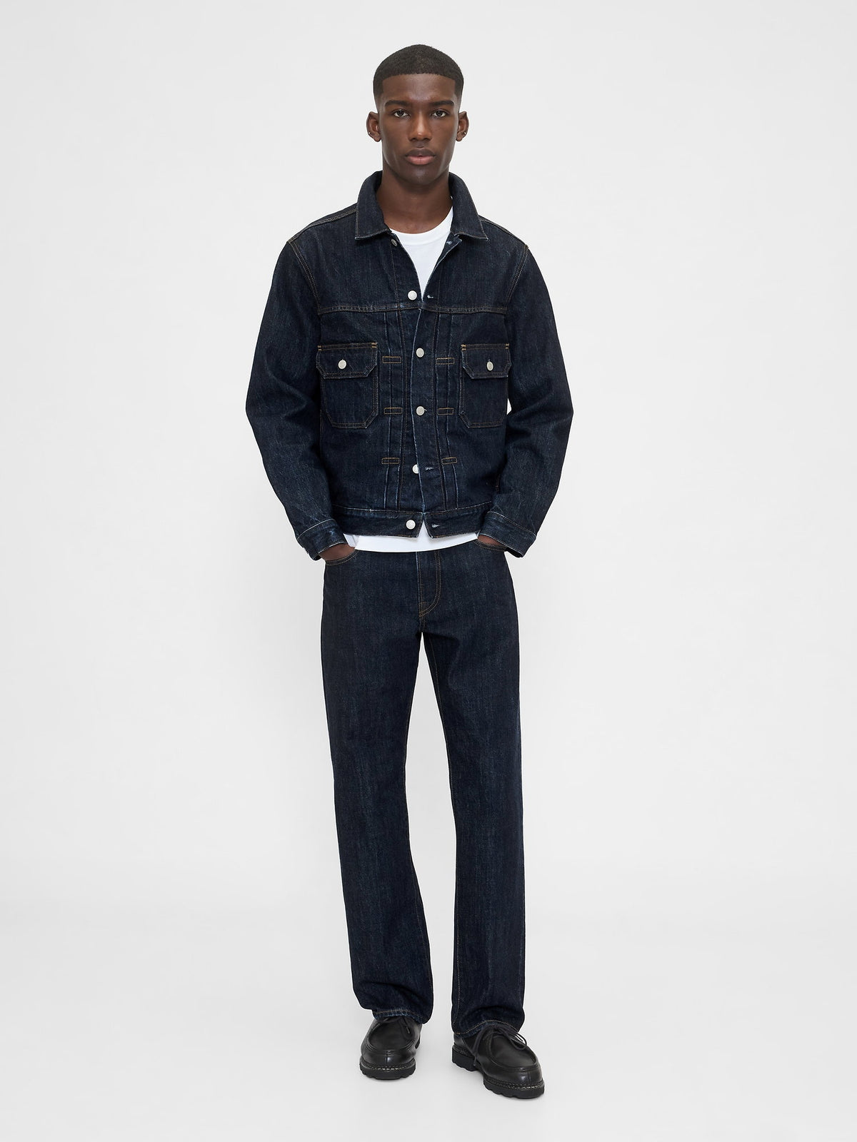Koyu Mavi Relaxed Straight Jean Pantolon