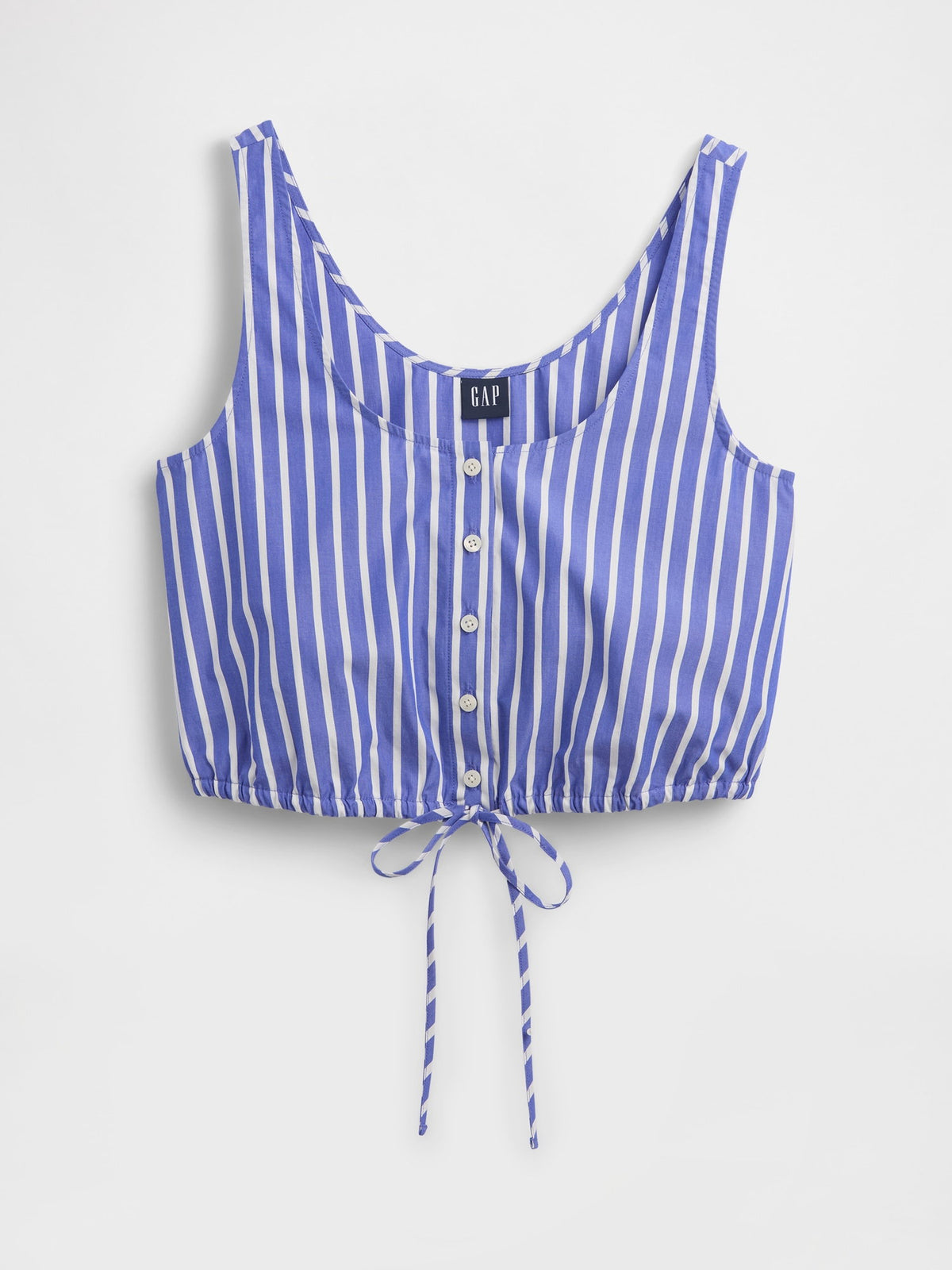 Çizgili Büzgülü Kenar Crop Üst