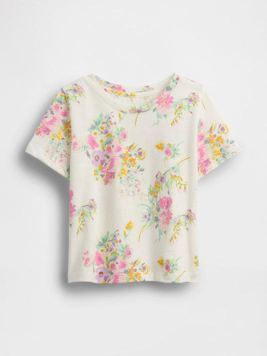 Krem Mix & Match Grafik Baskılı T-shirt