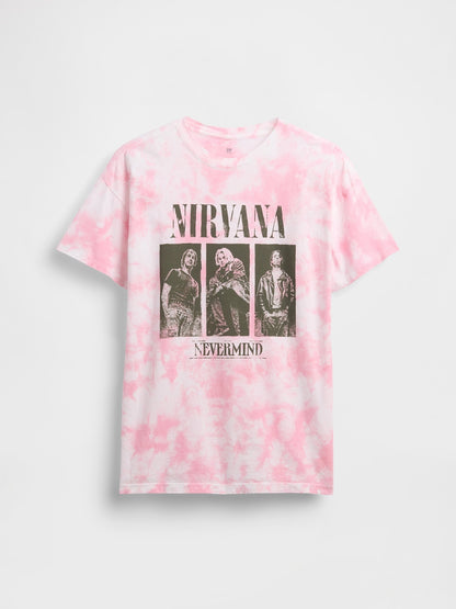 Açık Pembe Nirvana Oversized T-shirt