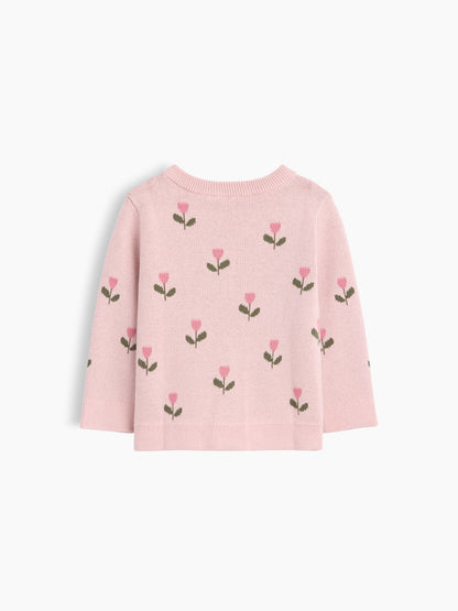 Pembe Intarsia Hırka