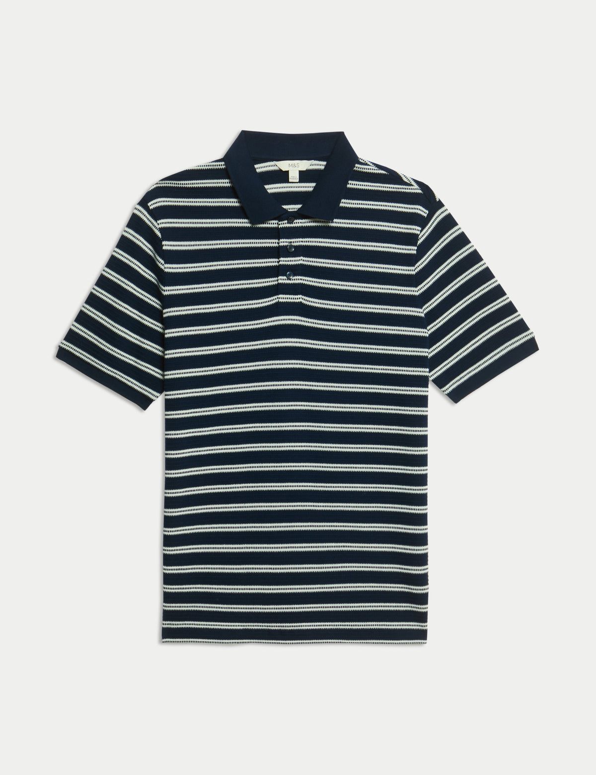 Pamuklu Çizgili Polo Yaka T-shirt