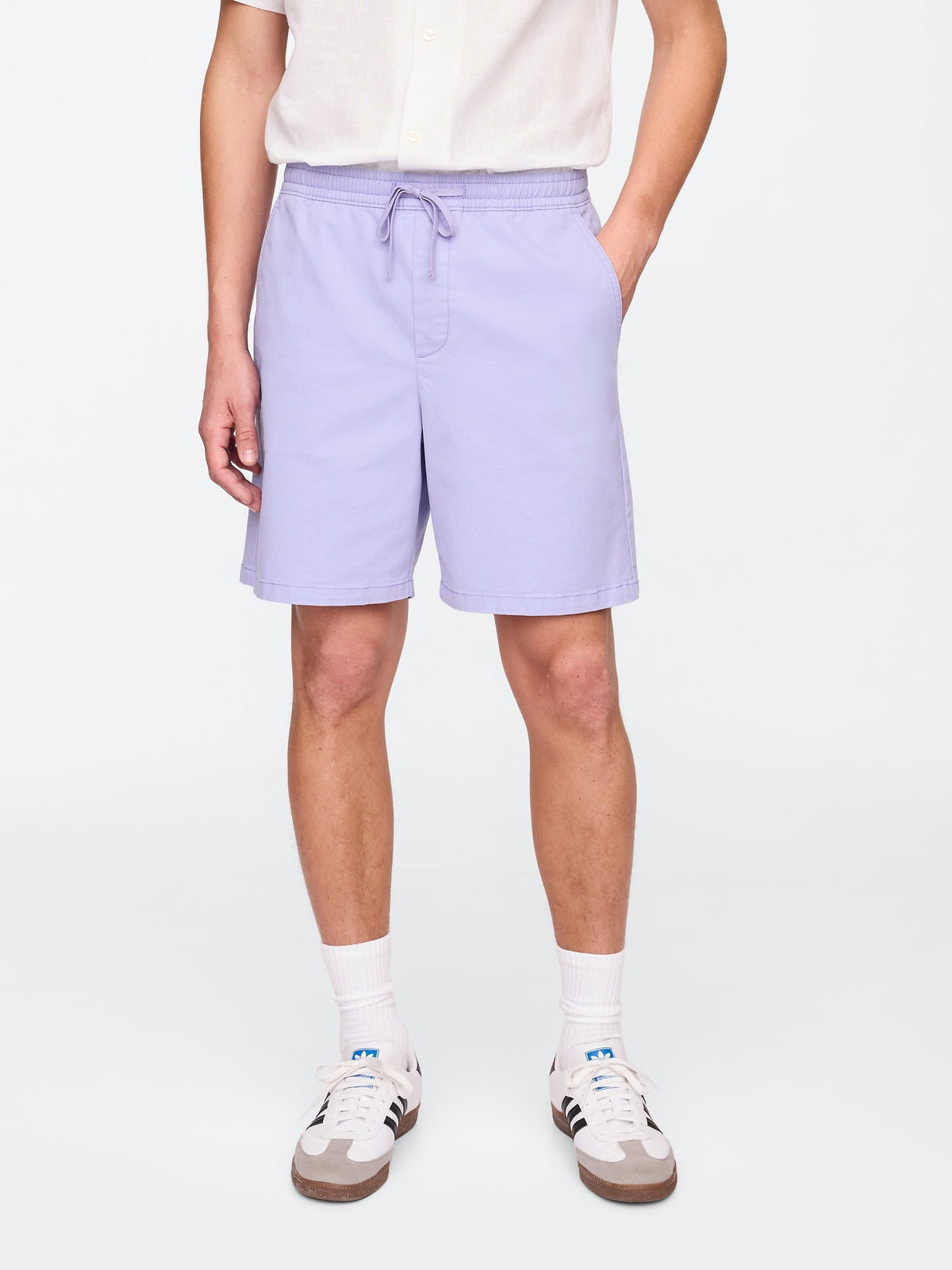 Mor Stretch Twill Şort