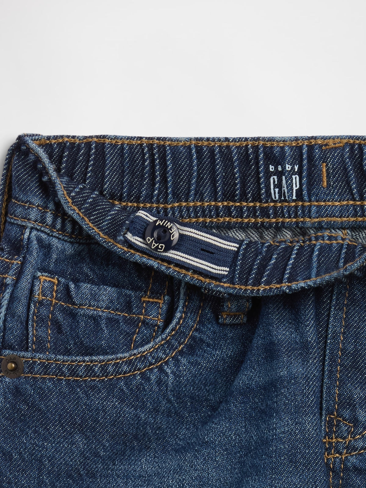 Koyu Mavi Bebek & Küçük Çocuk Ultrasoft Denim Pull-on Baggy Şortlar