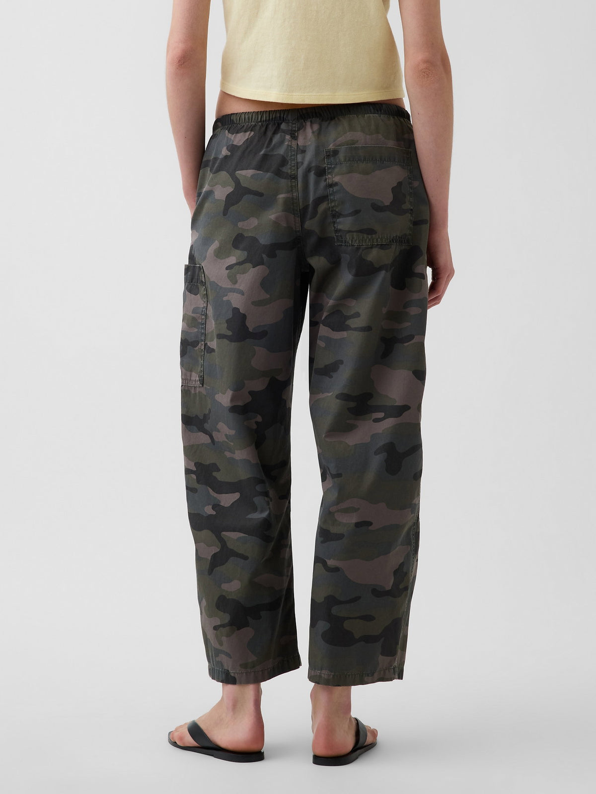 Kamuflaj Mid Rise Twill Easy Barrel Utility Pantolon