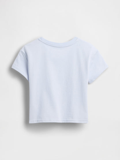 Açık Mavi Hello Kitty Grafik Baskılı T-shirt
