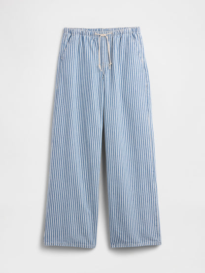 Mavi Mid Rise Pull-on Superlight Wide-leg Jean Pantolon