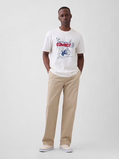 Krem Gap × Disney Everyday Soft Relaxed Grafik Baskılı T-shirt