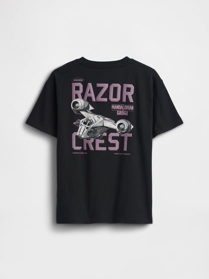 Siyah Star Wars Relaxed Grafik Baskılı T-shirt