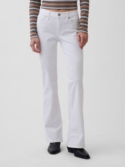 Beyaz Low Rise Long & Lean Jean Pantolon
