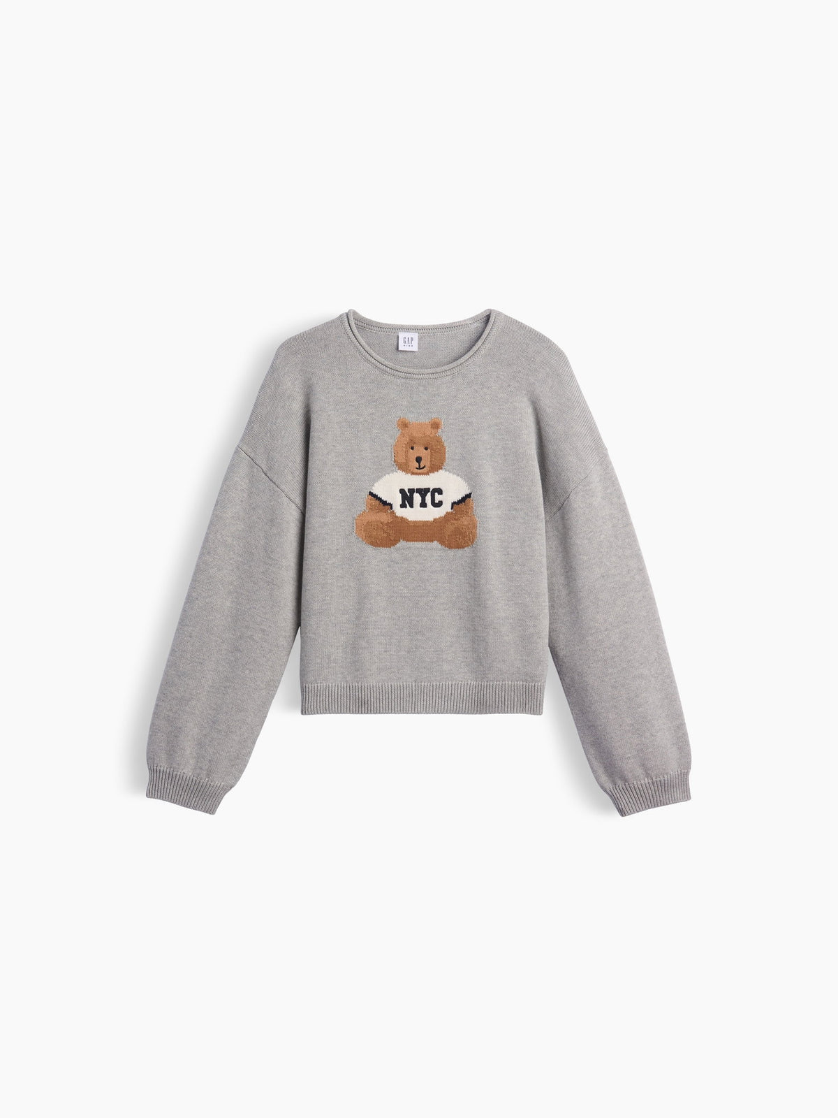 Gri %100 Pamuk Oversized Rollneck Kazak