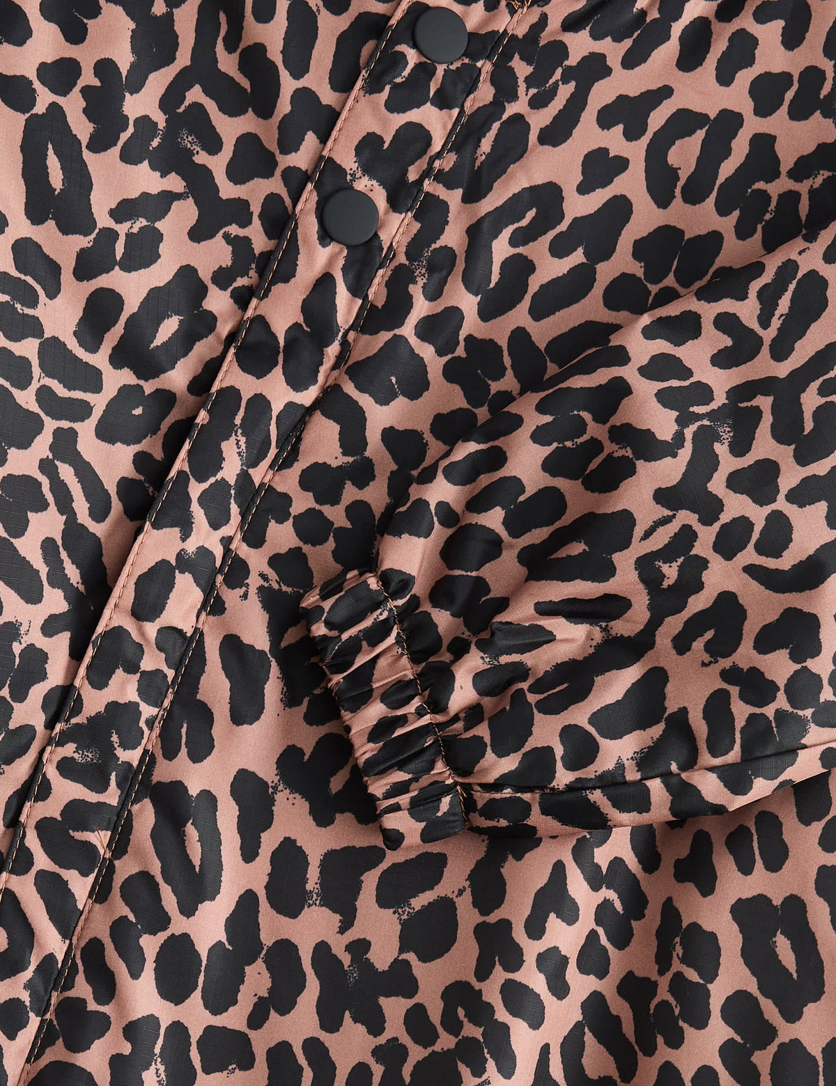 Leopar Desenli Yağmurluk