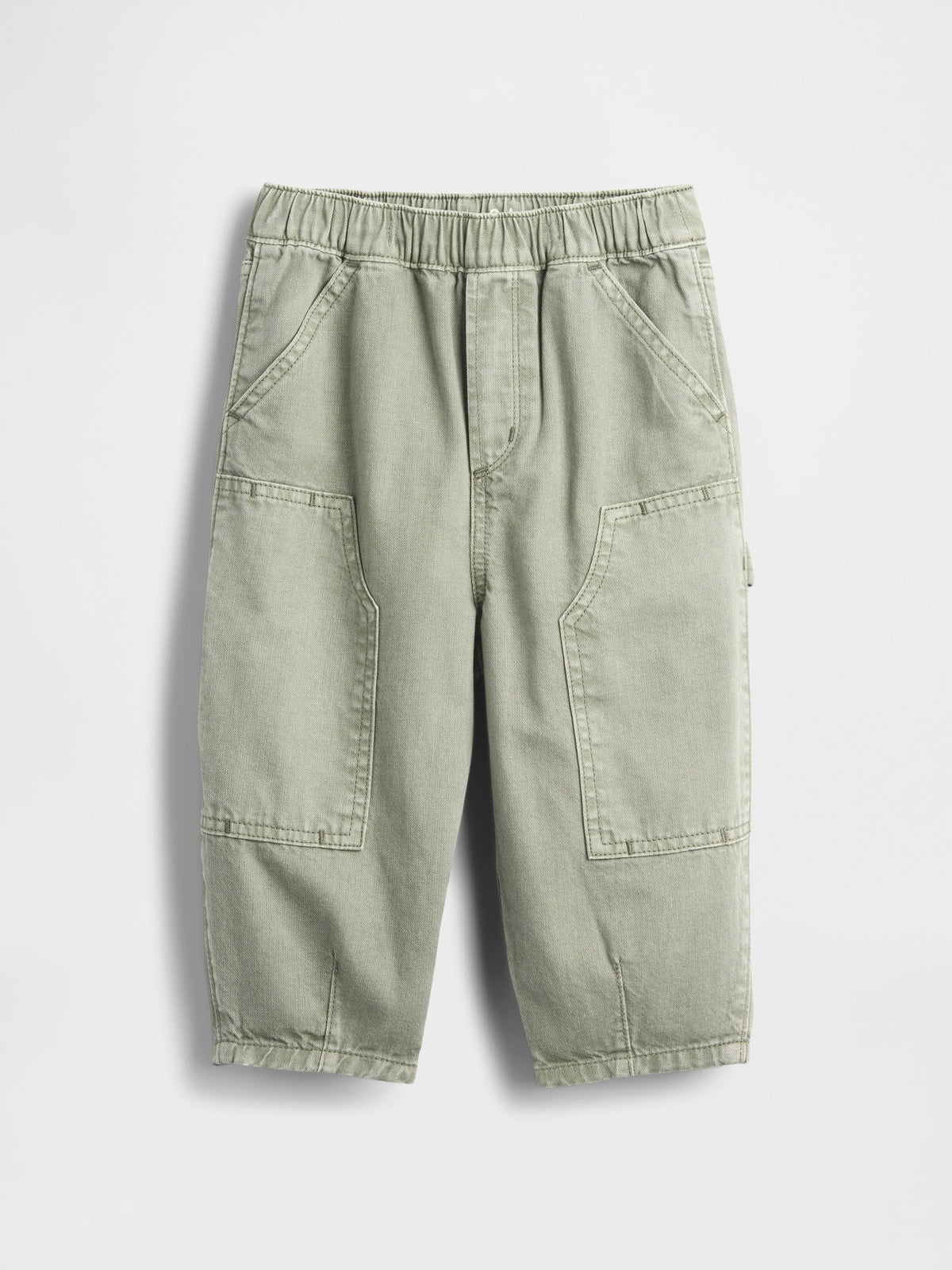 Yeşil Pull-on Barrel Carpenter Jean Pantolon