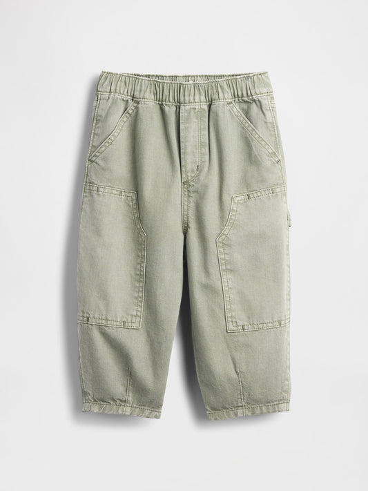 Yeşil Pull-on Barrel Carpenter Jean Pantolon