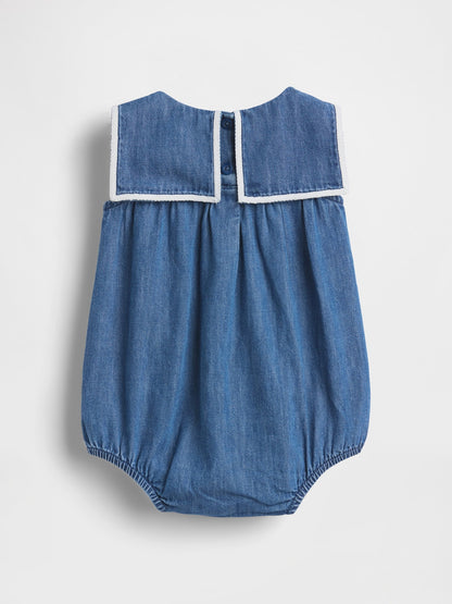 Mavi Baby Denim Sailor Bubble Bodysuit