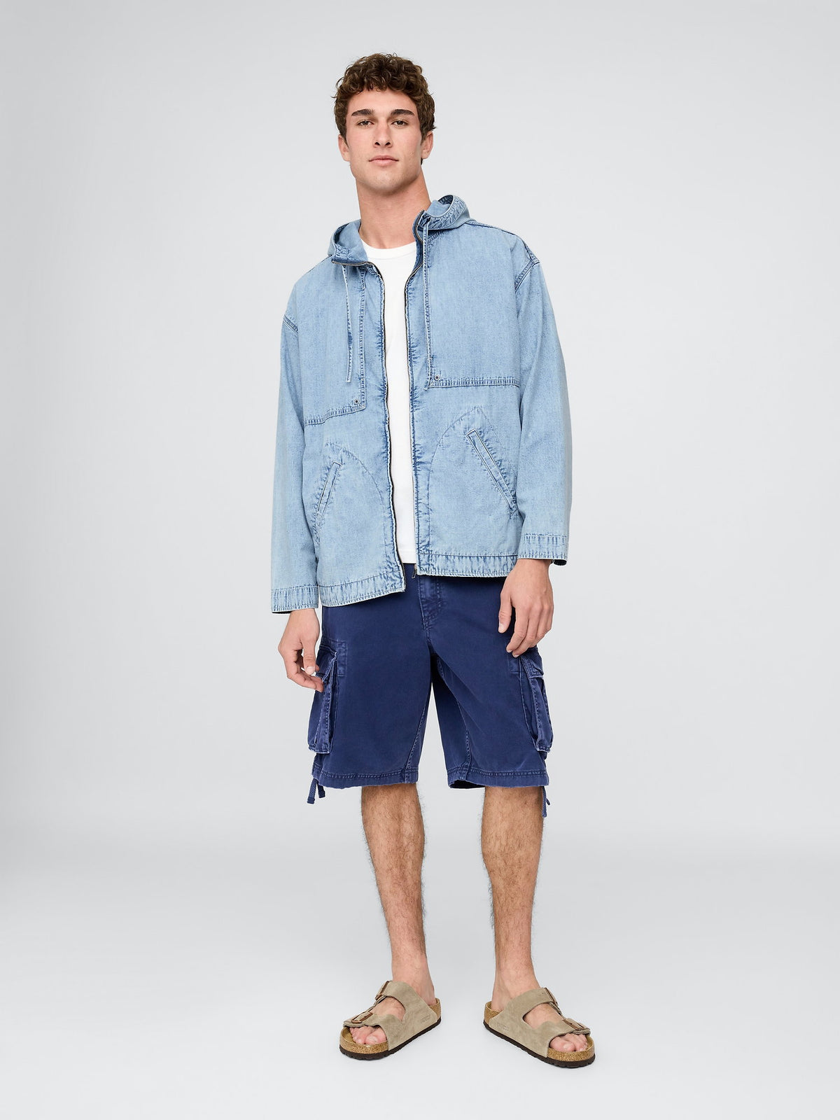 Mavi Denim Ripstop Oversized Anorak Fermuarlı Ceket