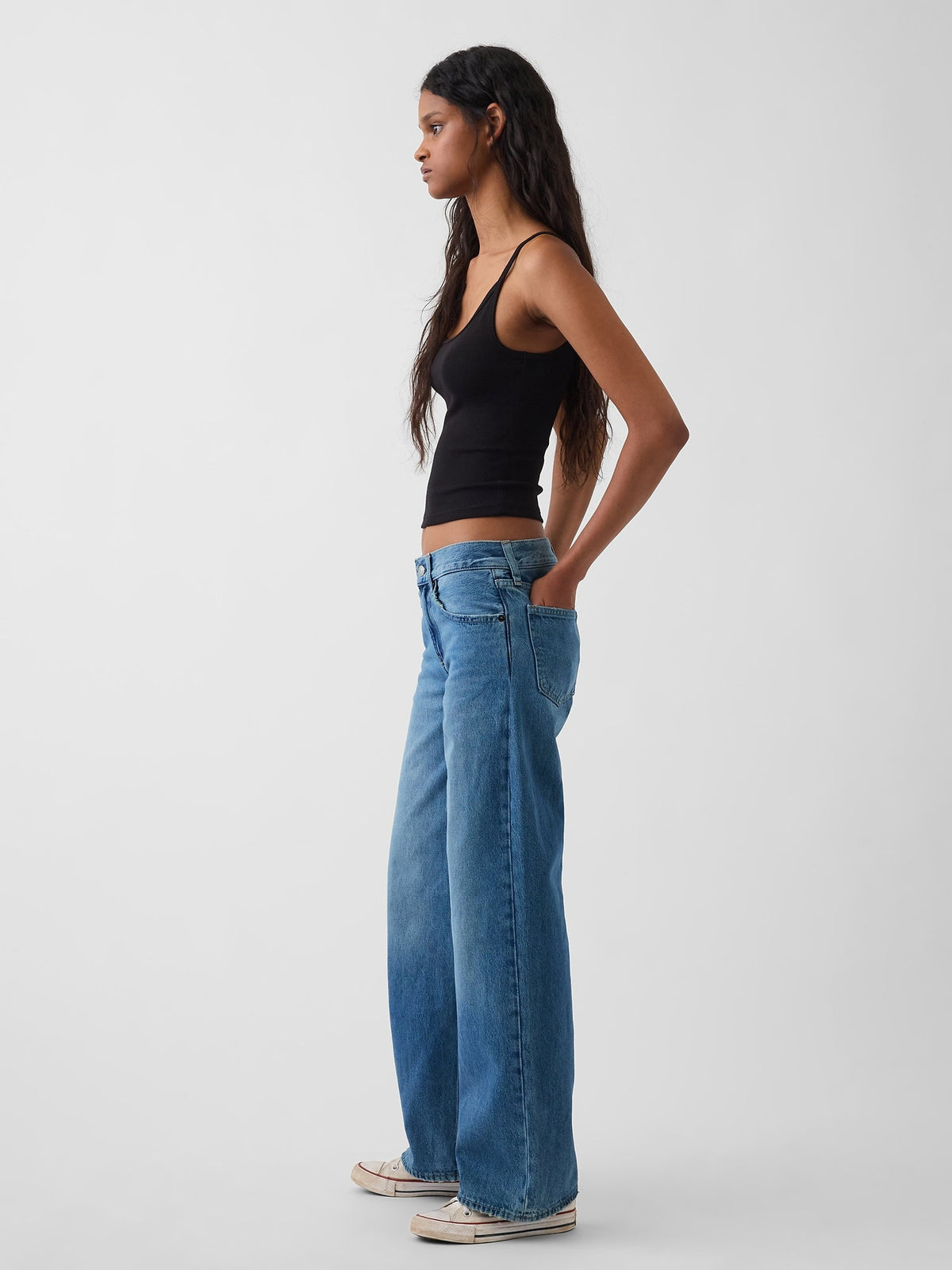 Açık Mavi The Hailey Low Rise Loose Jean Pantolon