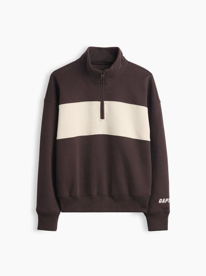 Kahverengi Vintagesoft Yarım Fermuarlı Sweatshirt