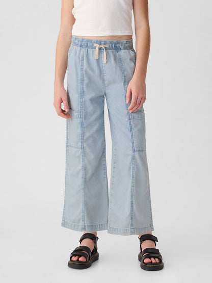 Mavi High Rise Pull-on Denim Kargo Jean Pantolon
