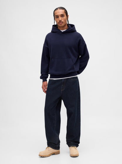 Koyu Mavi Baggy Jean Pantolon