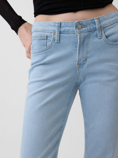 Açık Mavi Low Rise Long & Lean Jean Pantolon