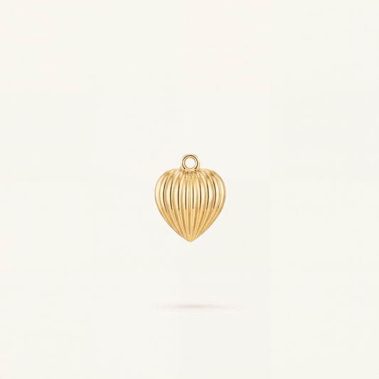 Contour Heart Kalp Figürlü Altın Charm