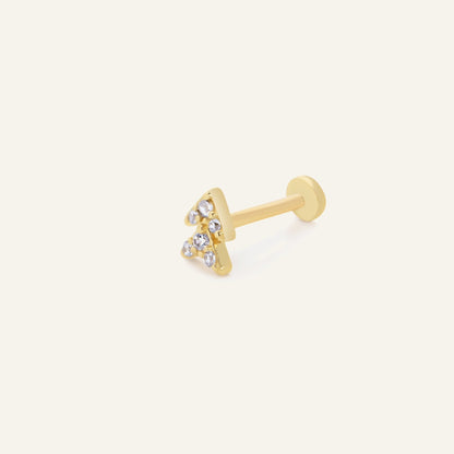 Cordelia Ok Figürlü Çok Taşlı Altın Kulak Piercing