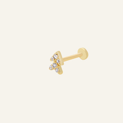 Cordelia Ok Figürlü Çok Taşlı Altın Kulak Piercing