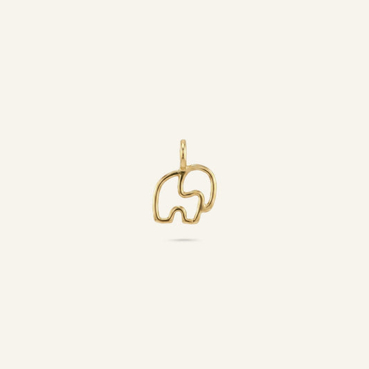 Sweety Elephant Fil Figürlü Altın Charm