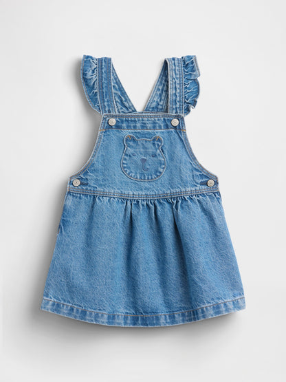 Mavi Ayı Cep Denim Salopet