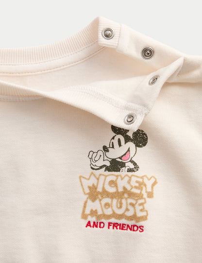 Pamuk Karışımlı Mickey Mouse™ Sweatshirt (0-3 Yaş)