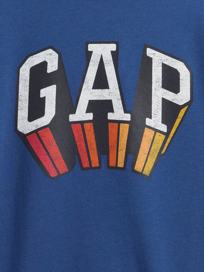 Mavi Grafik Baskılı T-shirt