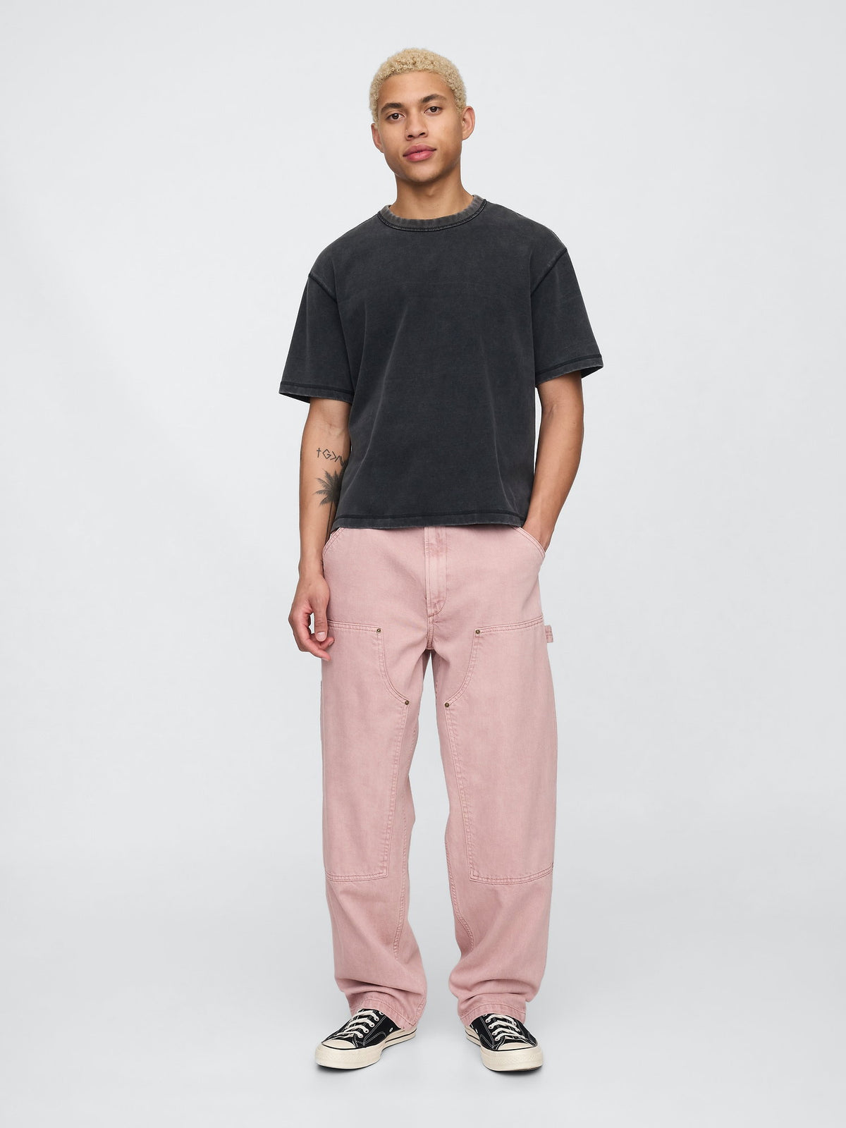 Pembe Ultrasoft Double-knee Carpenter Baggy Jean Pantolon